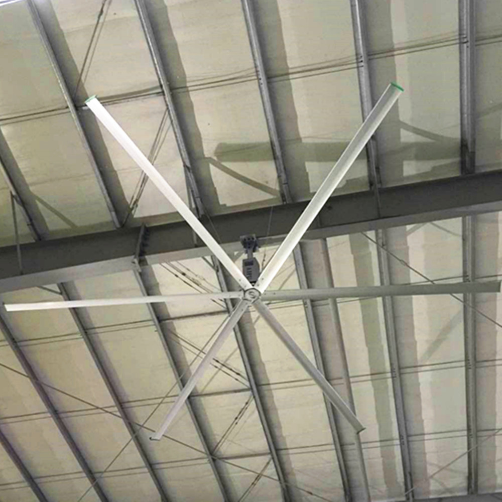 fans de plafond de grand diamètre de 5.5m, fans de plafond commerciaux électriques d'air frais grands