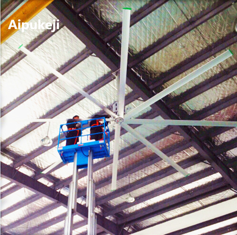 à vitesse réduite à fort débit de fans de plafond de 7.3m 24ft HVLS avec le matériel en aluminium