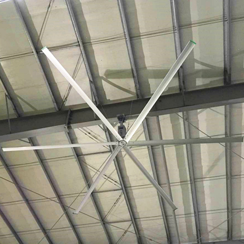 Fans de plafond du moteur à courant alternatif HVLS 0.75kw fan de plafond de 10 pieds pour de grands équipements