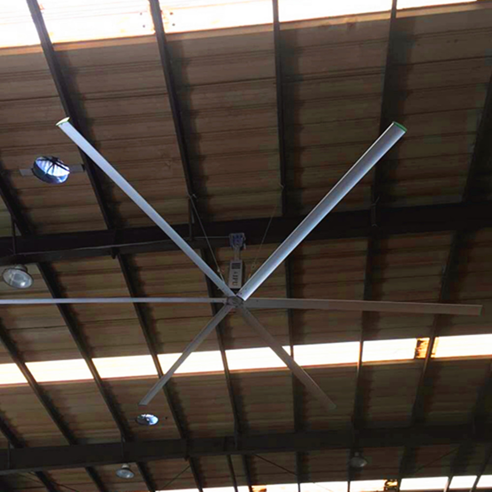 Entreposez la fan de plafond géante à vitesse réduite à fort débit de 9 pi avec six lames