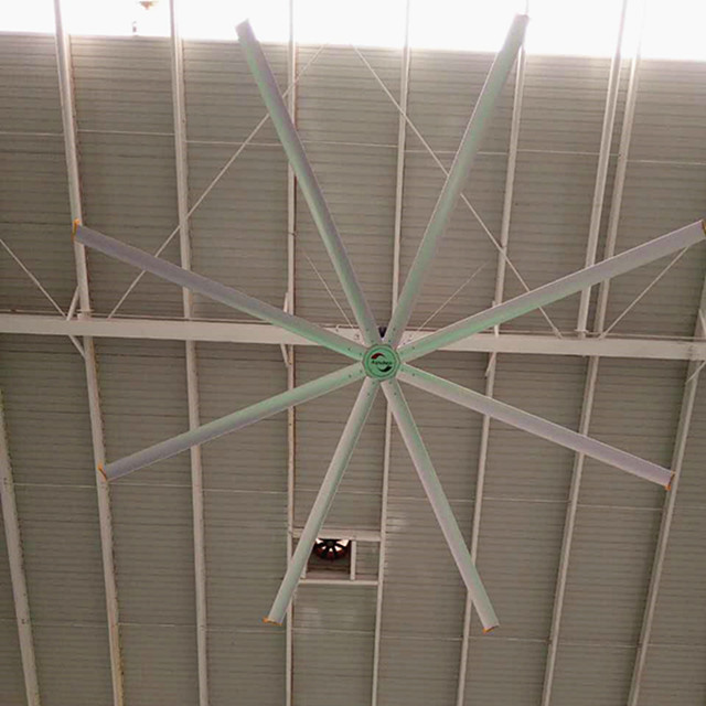 Fan de plafond à faible bruit de refroidissement à l'air, grands fans de plafond industriels d'usine de HVLS