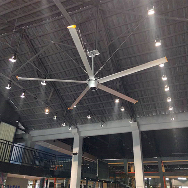 fan de plafond de géant industriel de 2.4m fans de plafond de restaurant de 8 pi avec des lames d'alliage d'aluminium